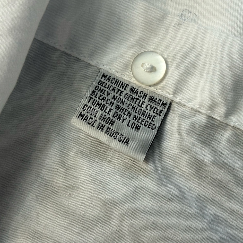 Infinity Raine White Button-Up Shirt with Multicolor Embroidered Accents 1X EUC - Picture 9 of 11